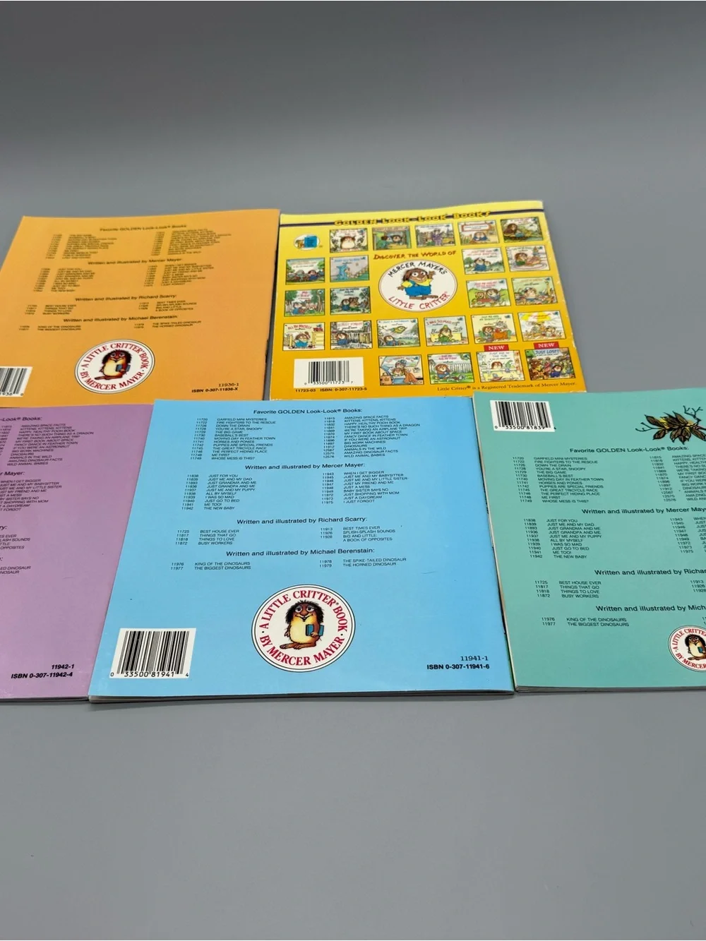 Little Critter Kids Book Set - Colorful Green & Blue Covers. 5 Books